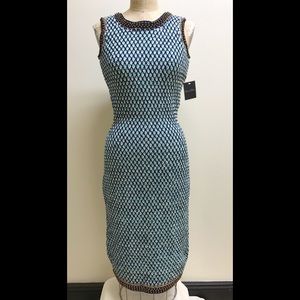 "SALE" Oscar de la Renta Knit Beaded Dress